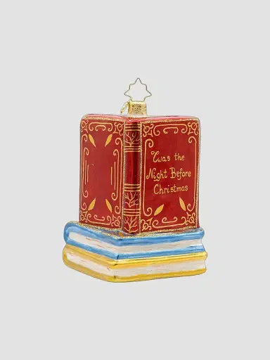 Christopher Radko American Santa Santa's Book Nook Ornament | Thumbnail 2