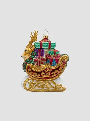 Christopher Radko The Noble Sleighride Glass Ornament | Thumbnail 2