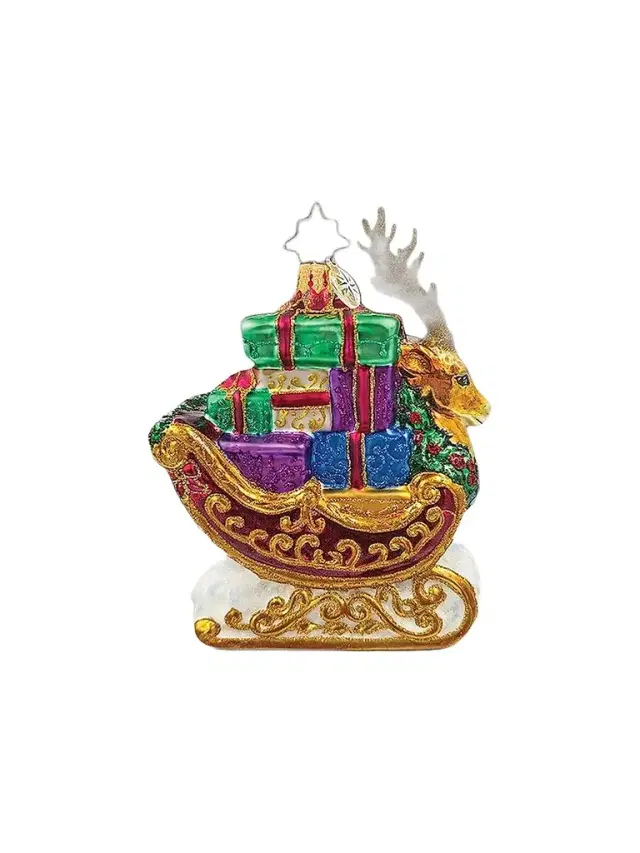 Christopher Radko The Noble Sleighride Glass Ornament
