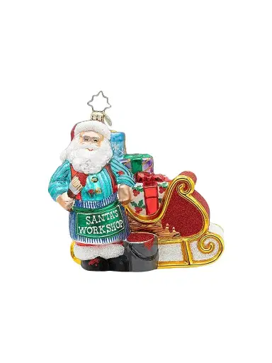 Christopher Radko American Santa Color Me Christmas! Glass Ornament | Thumbnail 1 Christopher Radko American Santa Color Me Christmas! Glass Ornament | Thumbnail 1