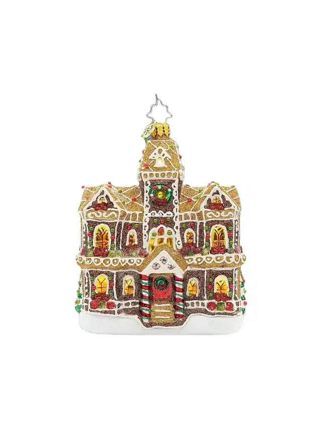 Christopher Radko Candy & Sweets Gingerbread Manor Glass Ornament