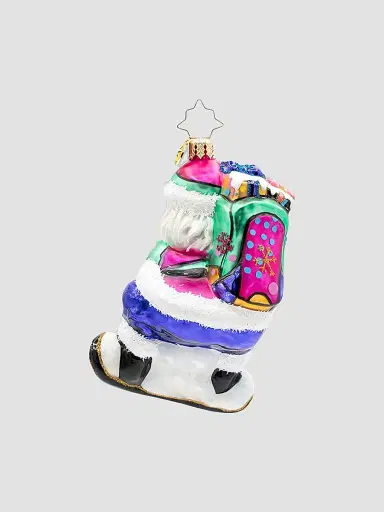 Christopher Radko Whimsical Santa Shreddin' Claus Ornament | Thumbnail 2