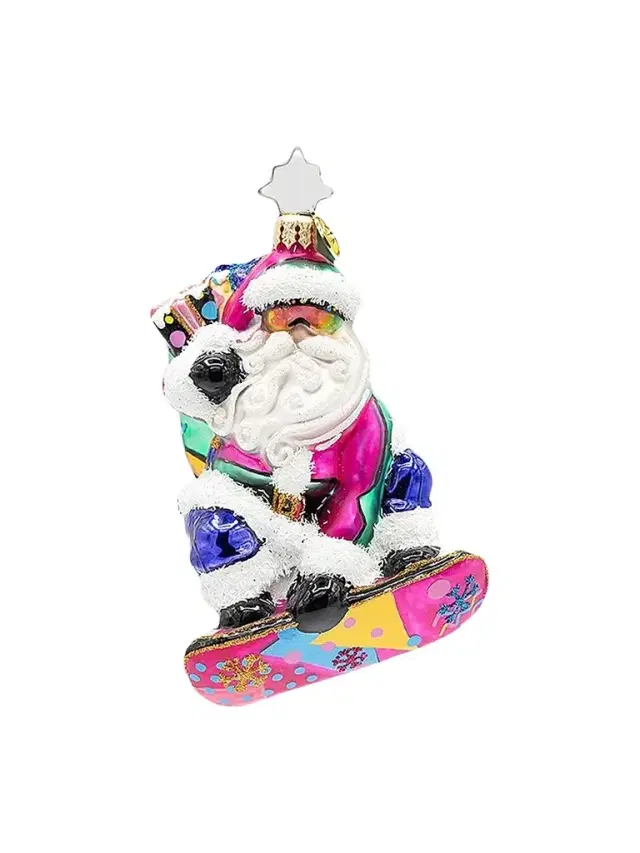 Christopher Radko Whimsical Santa Shreddin' Claus Ornament