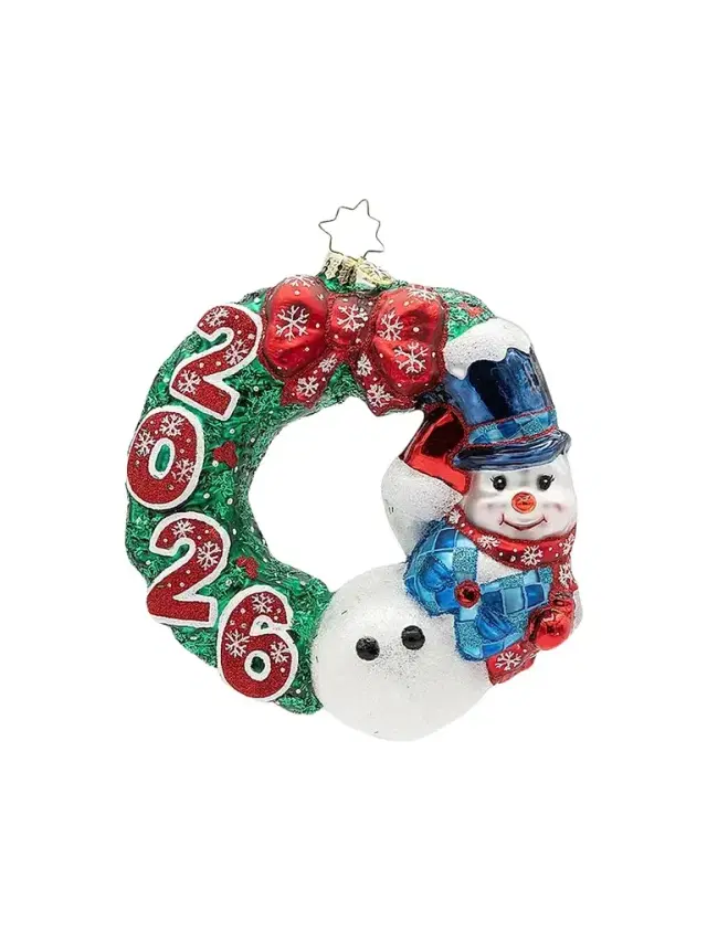 Christopher Radko 2026 A Flurry Of Cheer Glass Ornament