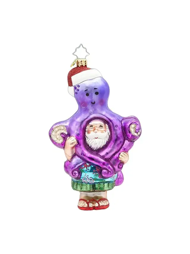 Christopher Radko Surf & Sun The Christmas Catch Glass Ornament