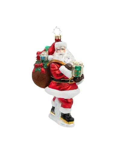 Christopher Radko American Santa Merry Saint Nick Glass Ornament | Thumbnail 1