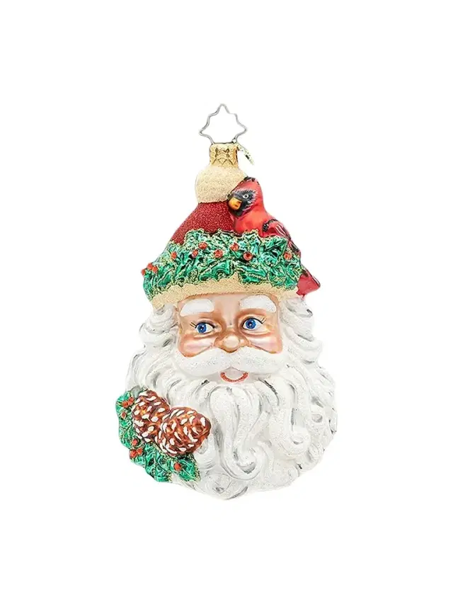 Christopher Radko American Santa Woodland Wishes Santa Ornament