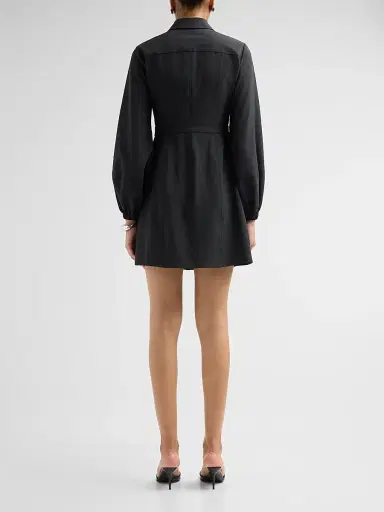 Cinq à Sept Women's Lumira Pearlescent-Button Dress - Black | Thumbnail 3