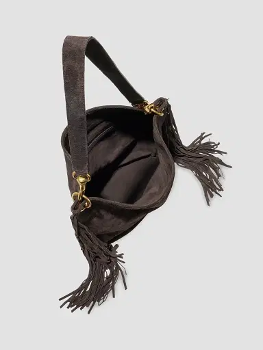Nili Lotan Women's Asher Suede Fringe Shoulder Bag | Thumbnail 4 Nili Lotan Women's Asher Suede Fringe Shoulder Bag | Thumbnail 4