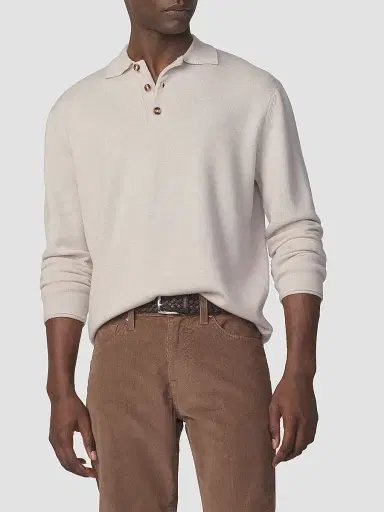 Joe's Jeans Men's Merino Wool Polo Sweater - Ancient Scroll | Thumbnail 4