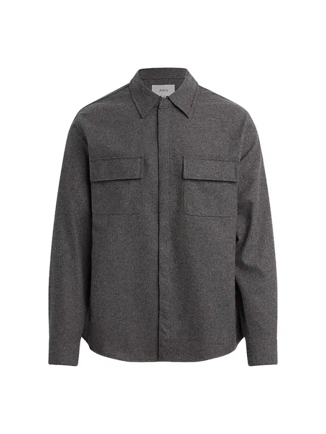 Joe's Jeans Men's Pocket Flannel Overshirt - Grey - Size XXL