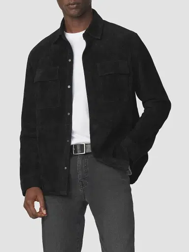 Joe's Jeans Men's Suede Shirt Jacket - Black - Size XXL | Thumbnail 4 Joe's Jeans Men's Suede Shirt Jacket - Black - Size XXL | Thumbnail 4