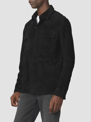 Joe's Jeans Men's Suede Shirt Jacket - Black - Size XXL | Thumbnail 6 Joe's Jeans Men's Suede Shirt Jacket - Black - Size XXL | Thumbnail 6
