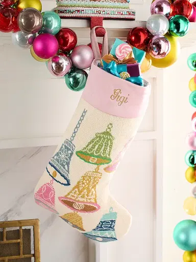 Bauble Stockings x Sainty Nelsen The Jingle Jangle Christmas Stocking | Thumbnail 1 Bauble Stockings x Sainty Nelsen The Jingle Jangle Christmas Stocking | Thumbnail 1