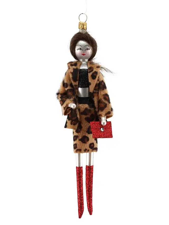De Carlini Soffieria Lady Leopard Jacket & Skirt Ornament