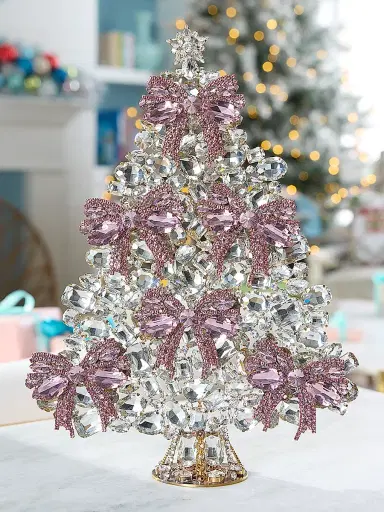 Exclusively Ours Ribbon Crystal Christmas Tree Decoration | Thumbnail 2