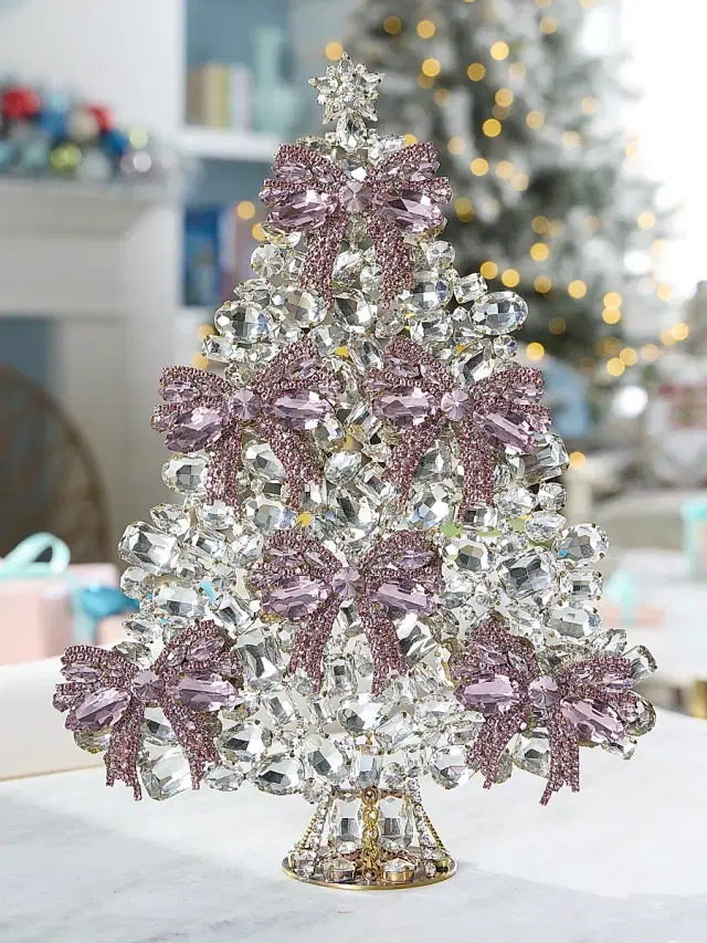 Exclusively Ours Ribbon Crystal Christmas Tree Decoration