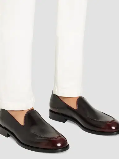 Kiton Men's Leather Slipper Loafers | Thumbnail 2 Kiton Men's Leather Slipper Loafers | Thumbnail 2