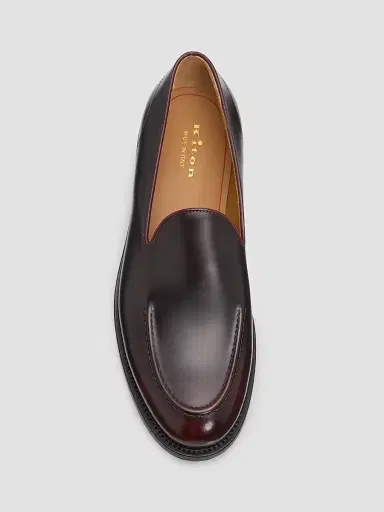 Kiton Men's Leather Slipper Loafers | Thumbnail 6 Kiton Men's Leather Slipper Loafers | Thumbnail 6