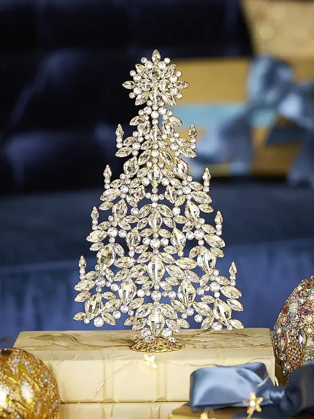 Exclusively Ours Intricate Crystal Christmas Tree Decoration