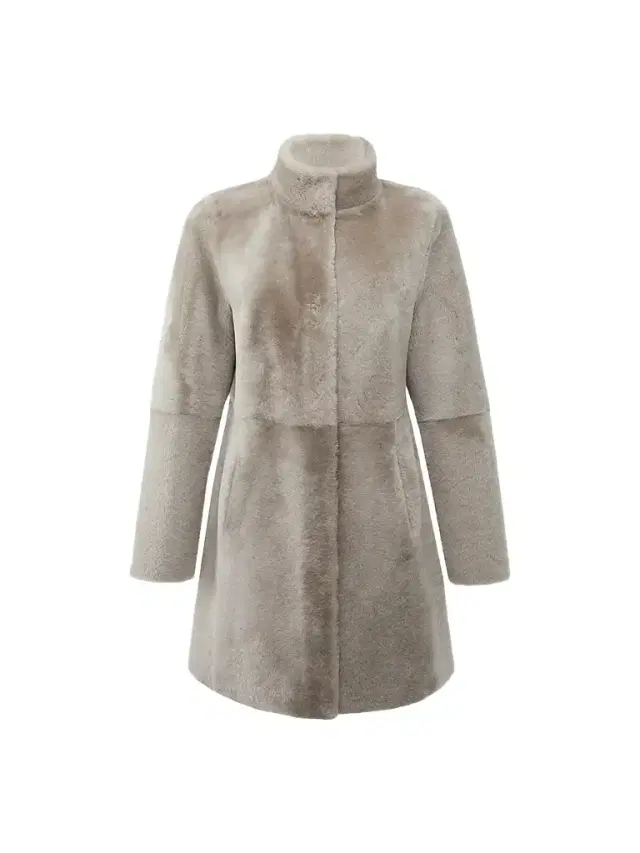 Gorski Women's Merino Lamb Stroller Coat - Sand - Size XL