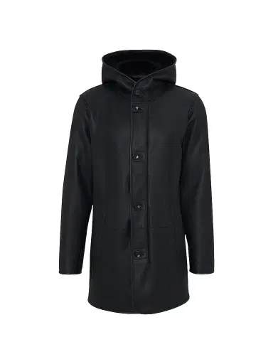 Gorski Men's Embossed Select Shearling Lamb Stroller Coat - Black | Thumbnail 1 Gorski Men's Embossed Select Shearling Lamb Stroller Coat - Black | Thumbnail 1
