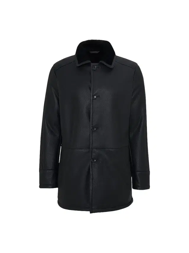 Gorski Men's Embossed Merino Shearling Lamb Stroller Coat - Black