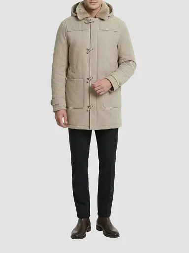 Gorski Men's Embossed Merino Shearling Lamb Jacket - Latte | Thumbnail 2