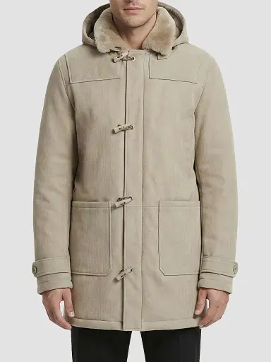 Gorski Men's Embossed Merino Shearling Lamb Jacket - Latte | Thumbnail 3