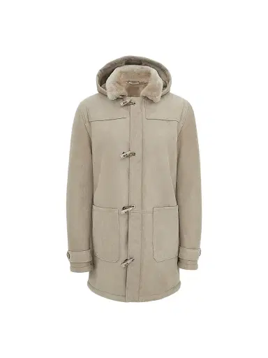 Gorski Men's Embossed Merino Shearling Lamb Jacket - Latte | Thumbnail 1