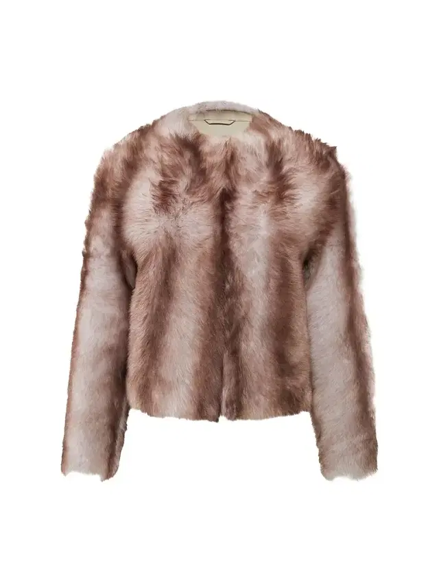 Gorski Women's Toscana Shearling Lamb Collarless Coat - Size XL
