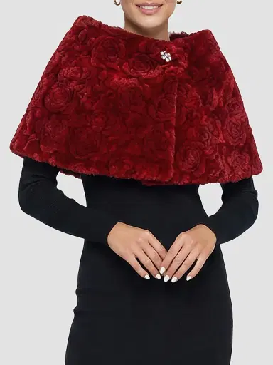 Gorski Women's Select Lamb Rose Cut Capelet | Thumbnail 3 Gorski Women's Select Lamb Rose Cut Capelet | Thumbnail 3