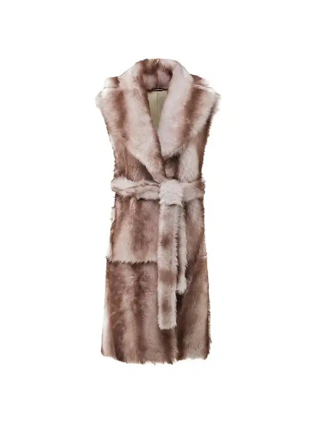 Gorski Women's Toscana Lamb Long Vest, Belt - Size XL