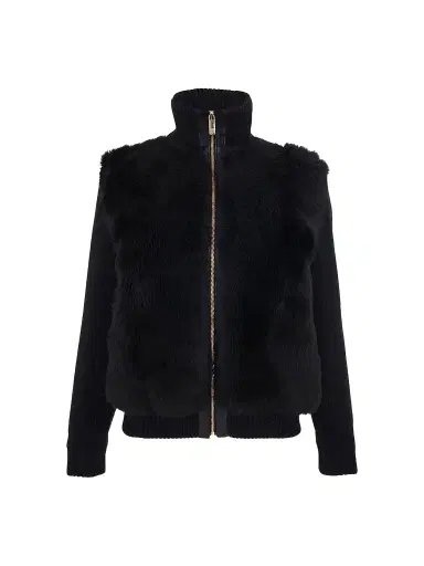 Gorski Women's Wool Blend Quilted Down Coat - Black - Size XL | Thumbnail 1