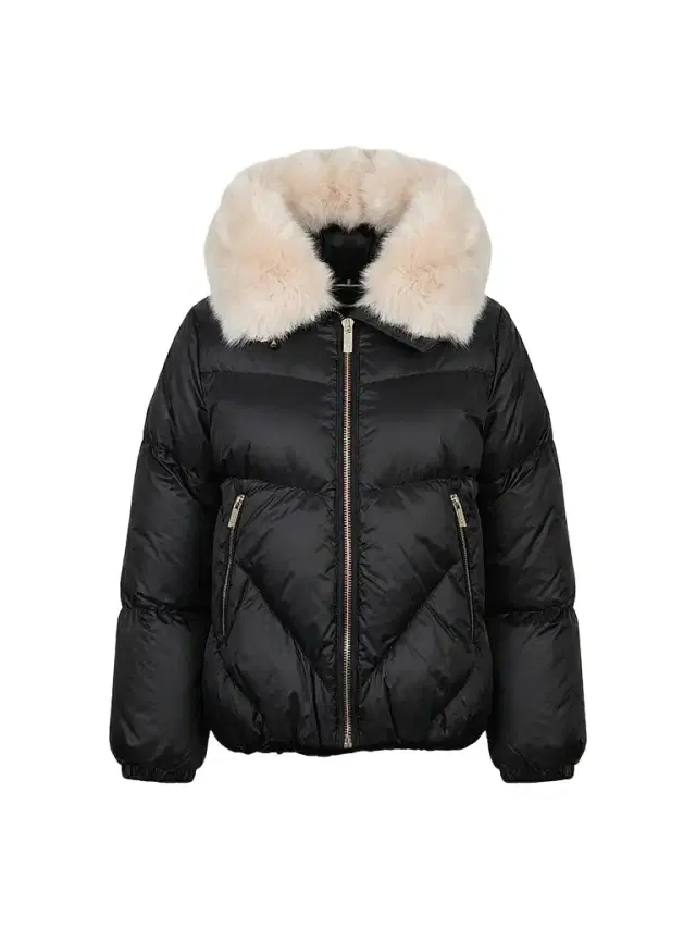 Gorski Women's Apres-Ski Parka with Horizontal Sleeves and Detachable Lamb Hood Trim - Black Iceberg - Size XL
