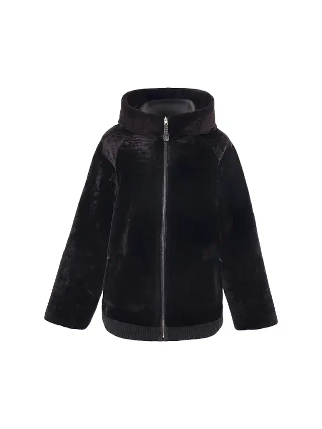 Gorski Women's Textured Shearling Lamb Coat with Hood - Brown - Size Large