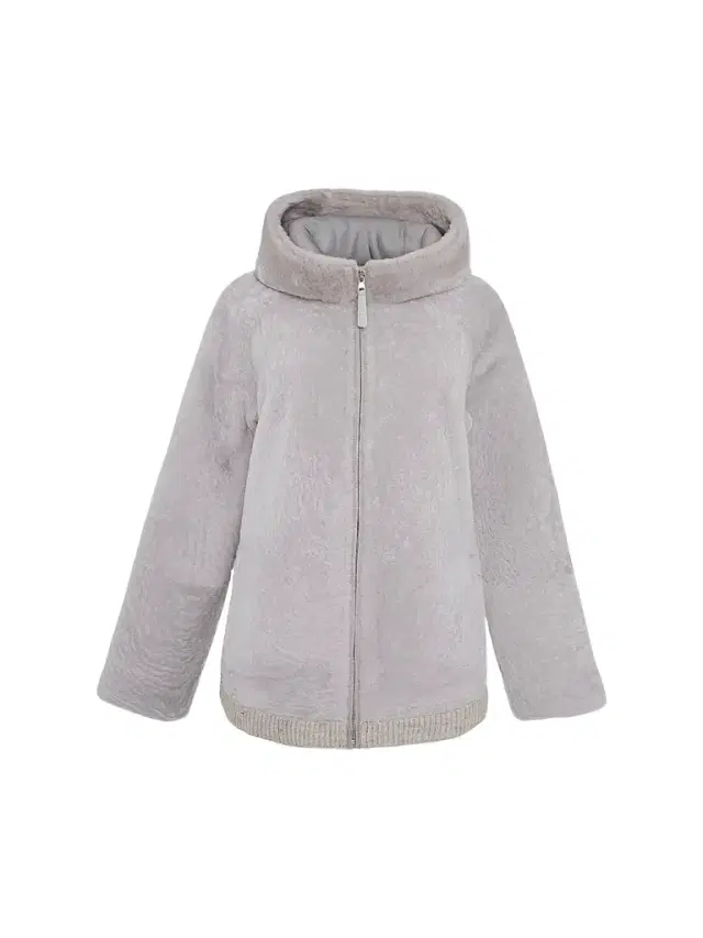 Gorski Women's Textured Shearling Lamb Coat with Hood - Beige - Size Large