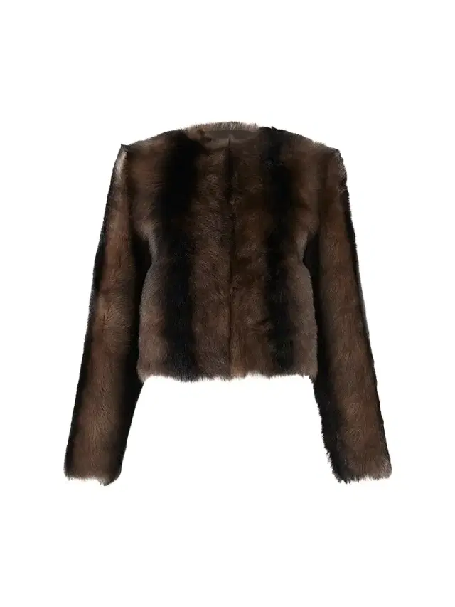 Gorski Women's Toscana Shearling Lamb Collarless Coat - Brown - Size XL