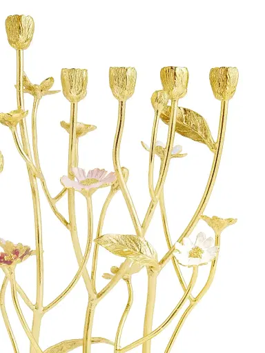 Michael Aram Wildflowers Brass & Marble Menorah | Thumbnail 5