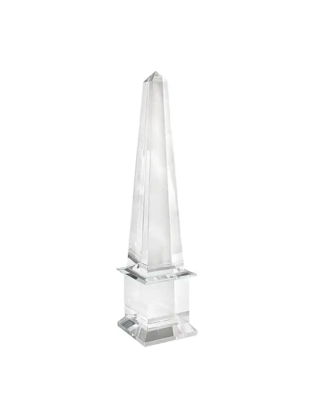 Winward Home Crystal Glass Finial - Clear