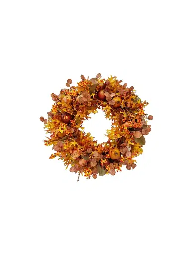 Winward Home Artificial Oak Leaf, Eucalyptus & Fruit Wreath | Thumbnail 1