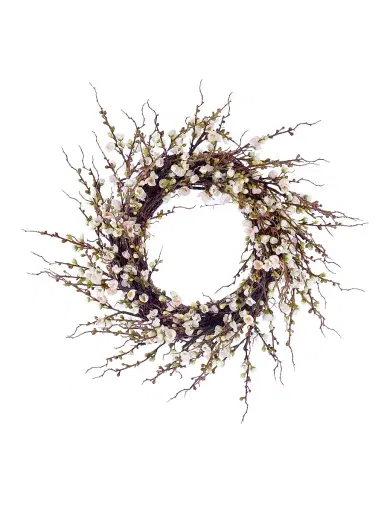 Winward Home Peach Blossom Faux Wreath | Thumbnail 1 Winward Home Peach Blossom Faux Wreath | Thumbnail 1
