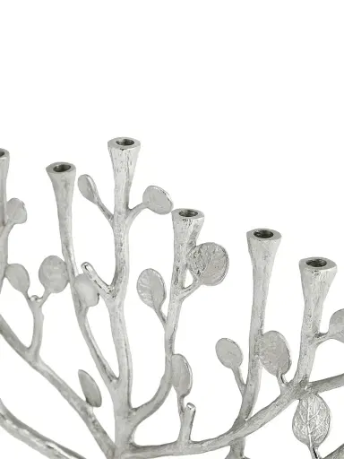 Michael Aram Botanical Leaf Menorah - Silver | Thumbnail 3 Michael Aram Botanical Leaf Menorah - Silver | Thumbnail 3