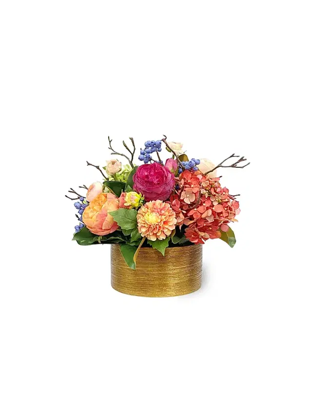 Winward Home Mixed Artificial Flowers In Ceramic Planter