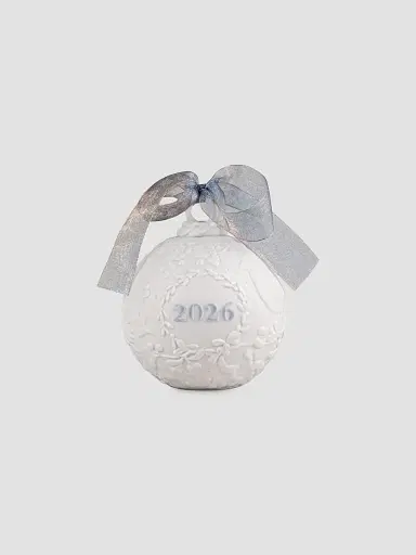 Lladro Annual Christmas Collectibles 2026 Christmas Ball Ornament - White And Blue | Thumbnail 3