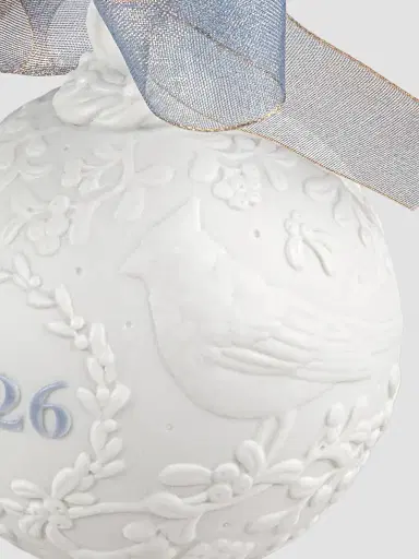 Lladro Annual Christmas Collectibles 2026 Christmas Ball Ornament - White And Blue | Thumbnail 6