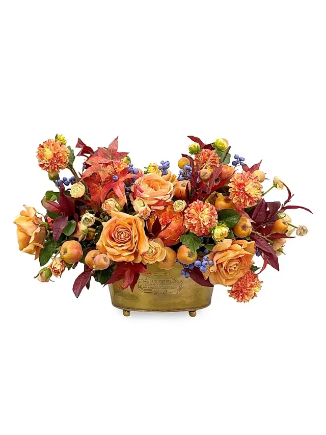 Winward Home Holiday Newness Faux-Mix Floral Arrangement