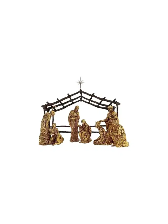 Michael Aram Goldtone Nativity Scene