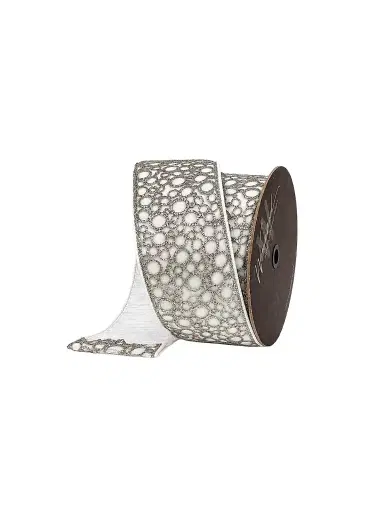 Winward Home White Velvet & Glitter Circle Ribbon | Thumbnail 1