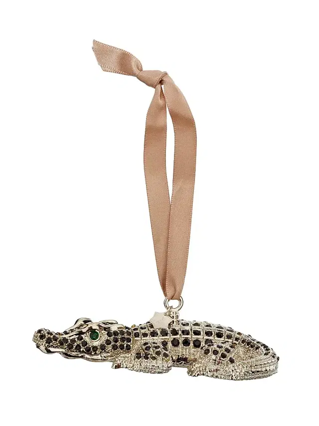 L'Objet Crocodile Platinum Ornament - Platinum